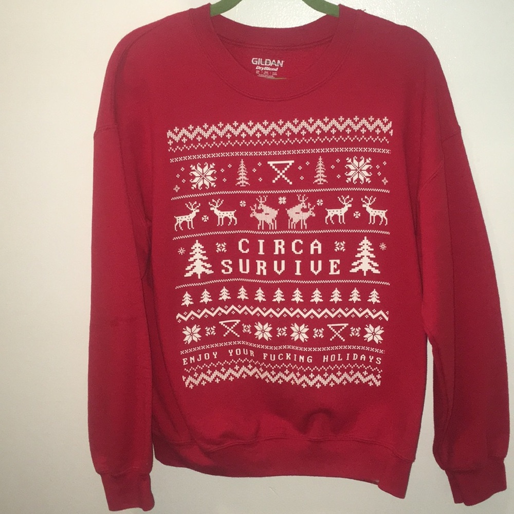 Crew neck circa survive Christmas sweater